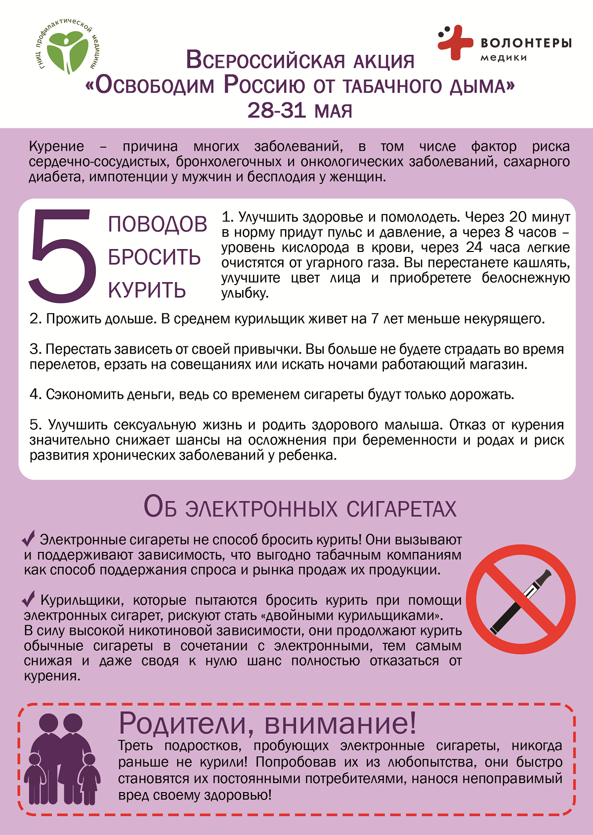 Листовка об отказе от курения